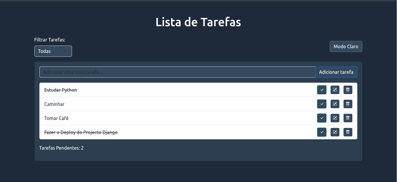 Lista de Tarefas